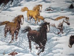 Madieb Wild Horses in The Snow Fitted Crib Or Toddler Bed Sheet