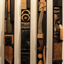 Frank L. Wright Stickley Wood Construction Relief Assemblages For The Wall Louise Nevelson Arts &crafts Mission Sticks Handmade Collages - thumbnail 2