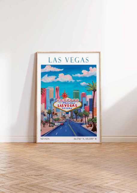Las Vegas Sign Print, Wall Art, Poster, Vintage Poster - image 1