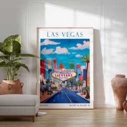 Las Vegas Sign Print, Wall Art, Poster, Vintage Poster - thumbnail 3