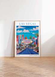 Las Vegas Sign Print, Wall Art, Poster, Vintage Poster - thumbnail 1
