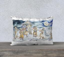 Otter Musicians Watercolor Cushion Cover - thumbnail 1
