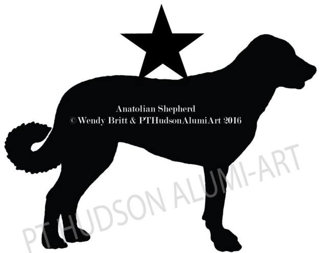 Anatolian Shepherd Star, Dog Christmas Tree Topper, Wreath Decoration, Holiday Wall Art, Plant Stake, Pet Memorial, Aluminum