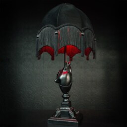 The Anatomical Heart Table Lamp - Black Edition - Gothic Home Decor - thumbnail 2