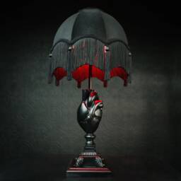 The Anatomical Heart Table Lamp - Black Edition - Gothic Home Decor