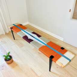 Hand-Woven Entryway Bench Mcm Style End Of Bed & Mudroom Seating - Custom-Made, Multiple Sizes - thumbnail 3