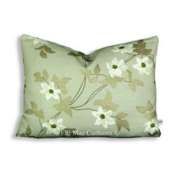 Nina Campbell Malleny Grey Gold Vintage Luxury Linen Fabric Cushion Pillow Cover - thumbnail 3