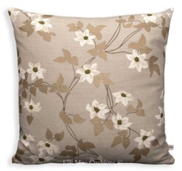 Nina Campbell Malleny Grey Gold Vintage Luxury Linen Fabric Cushion Pillow Cover - thumbnail 1