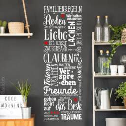 Wall Sticker Family Rules Home Love Living Room Wall Mural Tattoo Ws17E