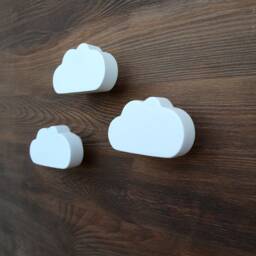 Rustic Cloud-Shaped Wooden Wall Hook For Kids' Rooms, Nursery Decor, Coat Rack & Home Organization - thumbnail 4