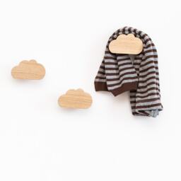Rustic Cloud-Shaped Wooden Wall Hook For Kids' Rooms, Nursery Decor, Coat Rack & Home Organization - thumbnail 2