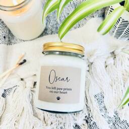 Personalised Pet Memorial Gift Set Candle & Porcelain Heart - thumbnail 3