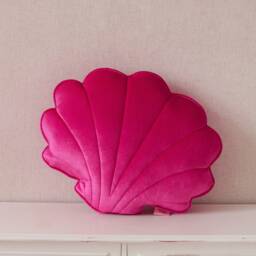 "Velvet Shell Pillow ""Fucsia Pearl" - thumbnail 2
