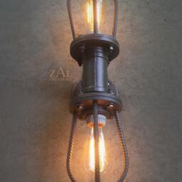 Rebar Sconce. Wall Light. Ceiling Vanity Industrial.edison Steampunk - thumbnail 2
