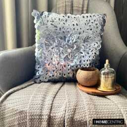 "Luxury Silver Sofa Throw Pillow Large 24""x24""/26""x26" - thumbnail 2