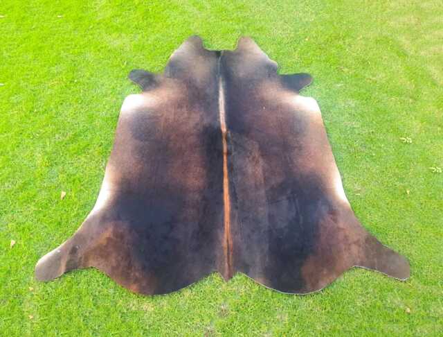 Brindle Brown Unique Cowhide Rug-Tricolor Cowhide Rug-Genuine Rug For Floor Area -Natural Rug-Brown & White Cow Hide - image 1