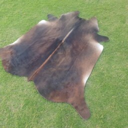 Brindle Brown Unique Cowhide Rug-Tricolor Cowhide Rug-Genuine Rug For Floor Area -Natural Rug-Brown & White Cow Hide - thumbnail 4