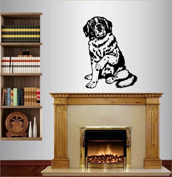 In-Style Decals Wall Vinyl Decal Home Decor Art Sticker Saint Bernard Breed Dog Pet Animal Shop Nursery Removable Mural Design 113 - image 1
