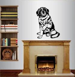 In-Style Decals Wall Vinyl Decal Home Decor Art Sticker Saint Bernard Breed Dog Pet Animal Shop Nursery Removable Mural Design 113 - thumbnail 1