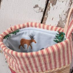 Vintage Quilt Christmas Stocking Farmhouse Star Patchwork - thumbnail 4
