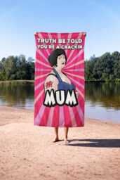 Crackin Mum Towel Funny Gift Mothers Day Birthday Present Bathroom Decor For From Daughter Son Wife Gifts - thumbnail 1