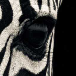 Zebra Stripe Black White Animal Rug & Tile Mat Design - thumbnail 4