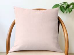 Blush Velvet Pillow Cover - Light Pink Decorative - thumbnail 1