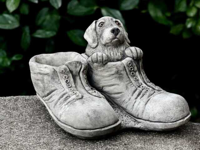Stone Spaniel in Boots Statue Concrete Dog Sculpture Garden Decoration Handmade Cocker Figurine Outdoor Pet Ornament Lover Gift - image 1