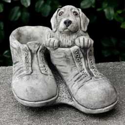 Stone Spaniel in Boots Statue Concrete Dog Sculpture Garden Decoration Handmade Cocker Figurine Outdoor Pet Ornament Lover Gift - thumbnail 2