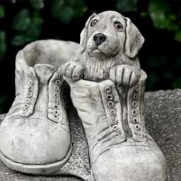 Stone Spaniel in Boots Statue Concrete Dog Sculpture Garden Decoration Handmade Cocker Figurine Outdoor Pet Ornament Lover Gift - thumbnail 4