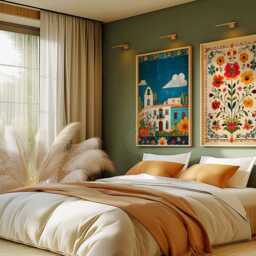 Set Of 2 Mexican Posters, Wall Art, Botanical Prints, Latin Floral Traditional Gift, Gift - thumbnail 2
