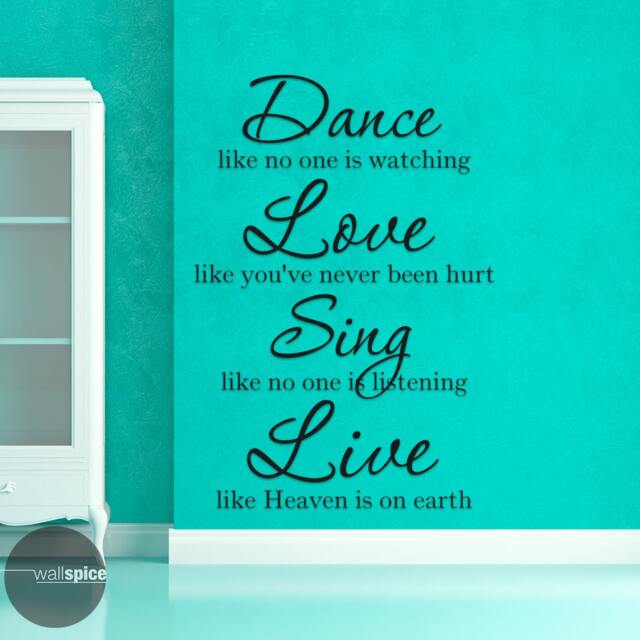 Dance Love Sing Live Vinyl Wall Decal Sticker - image 1