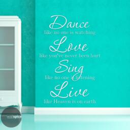Dance Love Sing Live Vinyl Wall Decal Sticker - thumbnail 3