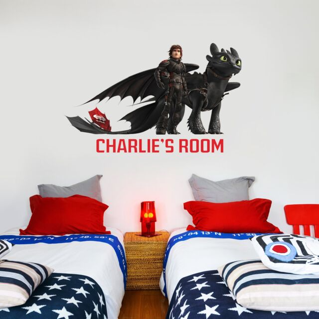How To Train Your Dragon - Hiccup & Toothless Personalised Wall Sticker