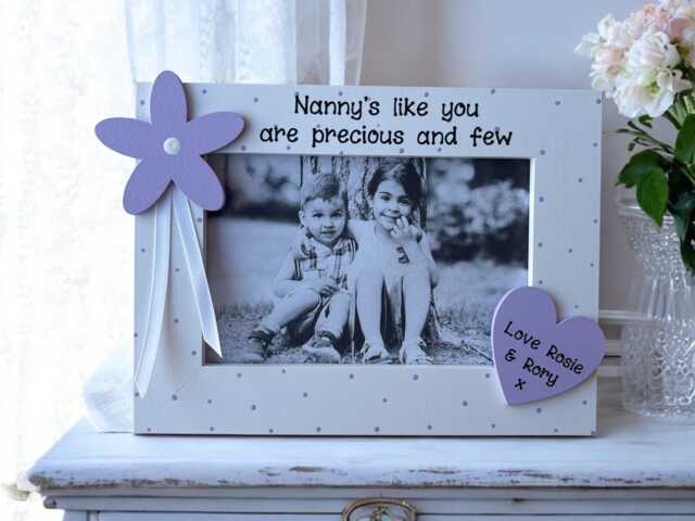 Handcrafted Nanny Photo Frame Personalised Keepsake Gift For Mum Nan Grandma Granny 6x4 - image 1
