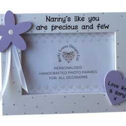 Handcrafted Nanny Photo Frame Personalised Keepsake Gift For Mum Nan Grandma Granny 6x4 - thumbnail 2