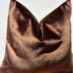 Luxury Brown Velvet Pillowcase, Brown Pillow Case, Decorative Case, Brown Euro Sham - thumbnail 3