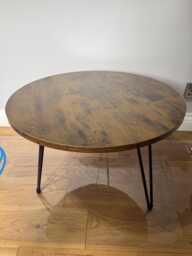Wood Round Coffee Table - thumbnail 1