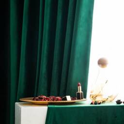 82 Colors, Er-78, A Pair Of Emerald Green Velvet Curtains , Living Room Curtains, Velvet Drapery Panels, Bedroom Custom Made - thumbnail 2