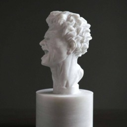 Marble Bust Of Satyr Marsyas in Pain Statue Carved Greek Marble Artist Sculpture - thumbnail 4