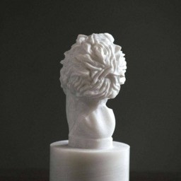 Marble Bust Of Satyr Marsyas in Pain Statue Carved Greek Marble Artist Sculpture - thumbnail 3