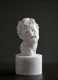 Marble Bust Of Satyr Marsyas in Pain Statue Carved Greek Marble Artist Sculpture - thumbnail 1