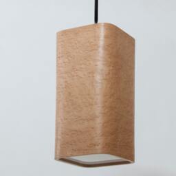 Birdseye Maple Veneer Lamp, Living Room Light, Kitchen Round Table Lighting - thumbnail 2
