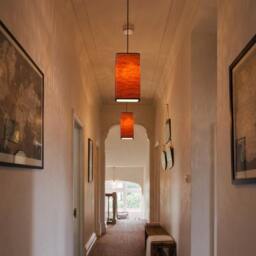 Birdseye Maple Veneer Lamp, Living Room Light, Kitchen Round Table Lighting - thumbnail 3