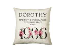 90Th Birthday Gift For Women - Personalised 1936 Cushion Age 90 Her Ladies Floral Design Mum Nan Gran Ninety Bnd90C - thumbnail 1