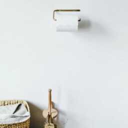 Brass Toilet Roll Holder - Paper Wall Mounted Dispenser Bathroom Accessories - thumbnail 3