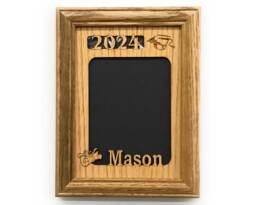 2026 Graduation Picture Frame - 5x7 Holds 4x6 High School College Gift, Class Of Graduate Oak - thumbnail 1