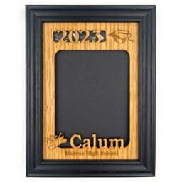 2026 Graduation Picture Frame - 5x7 Holds 4x6 High School College Gift, Class Of Graduate Oak - thumbnail 3
