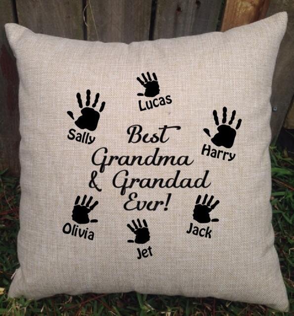 Perfect Gift For Grandparents, Lovely Customised Pillow With Grandkids Names. Christmas, Mothers/Fathers Day & Birthdays - image 1