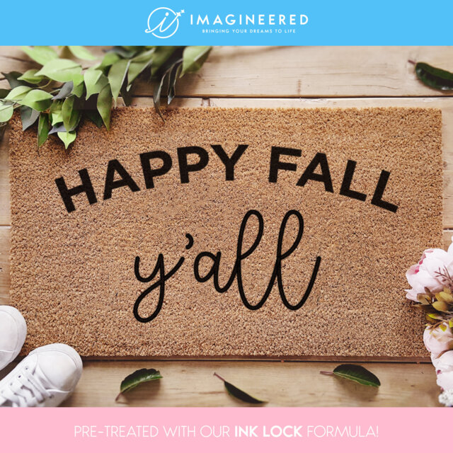 Happy Fall Y'all Doormat - Porch Decor Home Welcome Mat Rug Door Decorations Seasonal - image 1